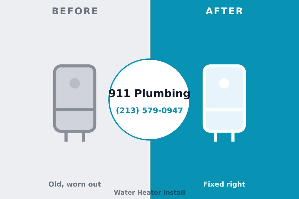 Before and after: plumbing repair Plum, PA